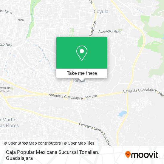 Caja Popular Mexicana Sucursal Tonallan map