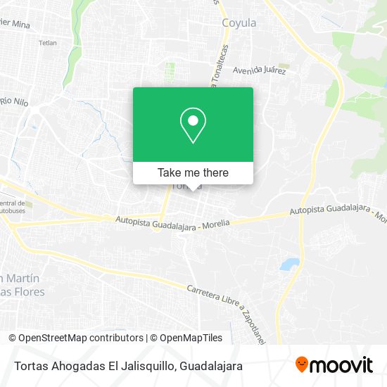 Mapa de Tortas Ahogadas El Jalisquillo