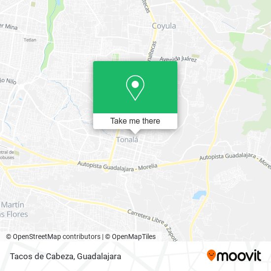 Tacos de Cabeza map