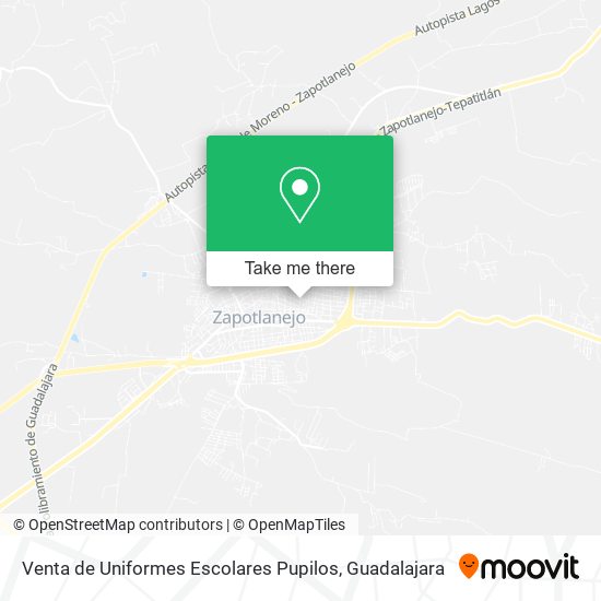 Venta de Uniformes Escolares Pupilos map