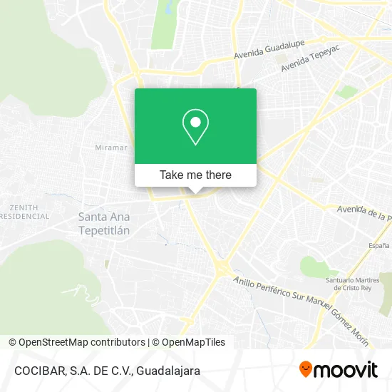 COCIBAR, S.A. DE C.V. map