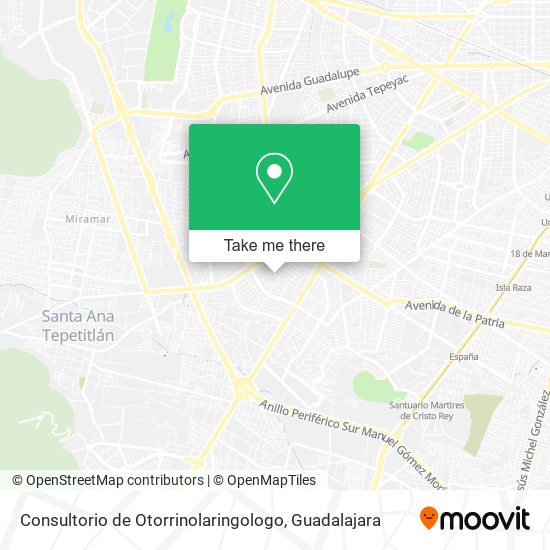 Mapa de Consultorio de Otorrinolaringologo