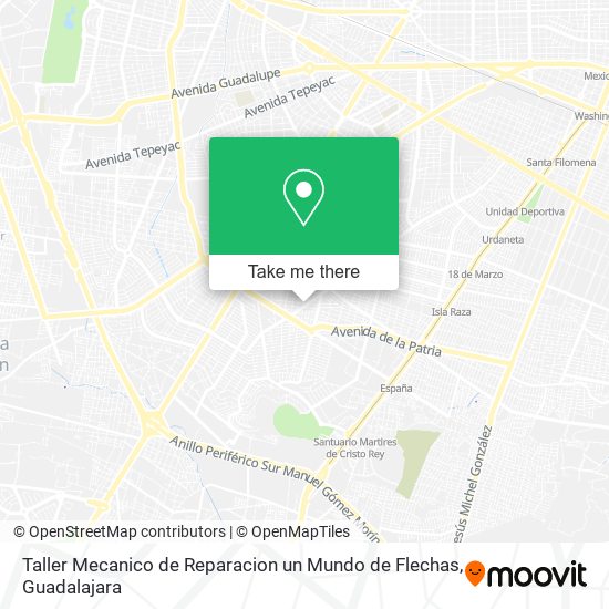 Mapa de Taller Mecanico de Reparacion un Mundo de Flechas