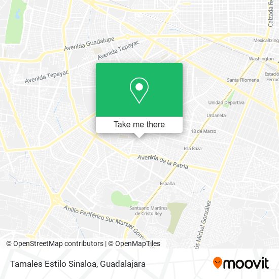 Tamales Estilo Sinaloa map