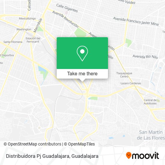 Mapa de Distribuidora Pj Guadalajara