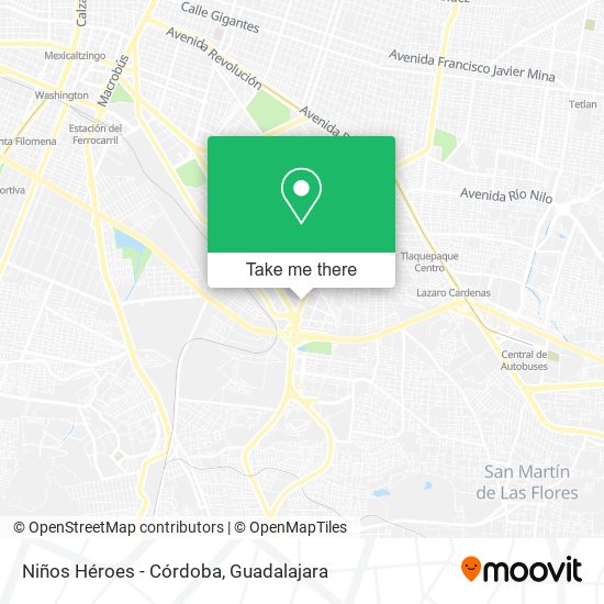 Mapa de Niños Héroes - Córdoba