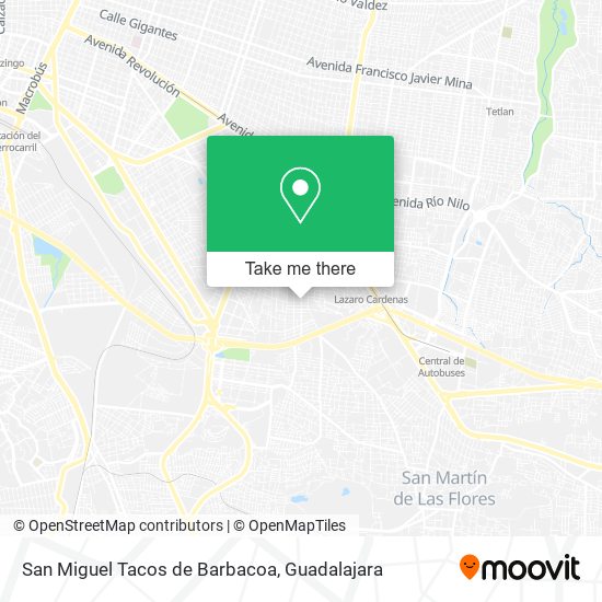 San Miguel Tacos de Barbacoa map
