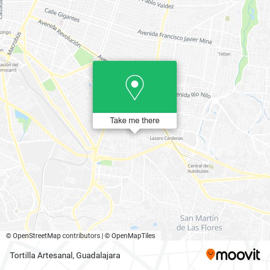 Tortilla Artesanal map