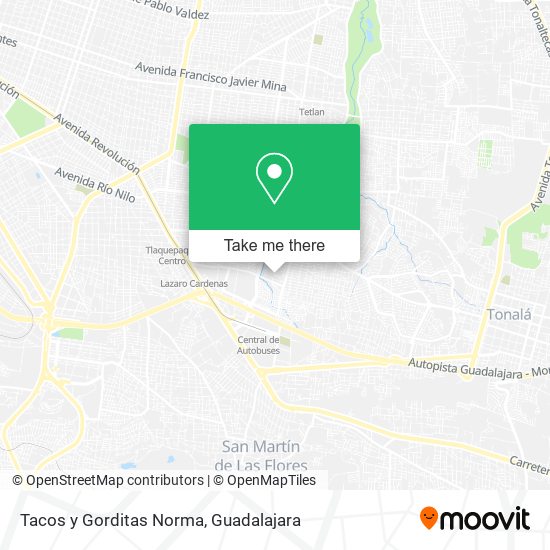 Mapa de Tacos y Gorditas Norma