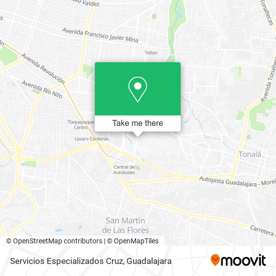 Servicios Especializados Cruz map