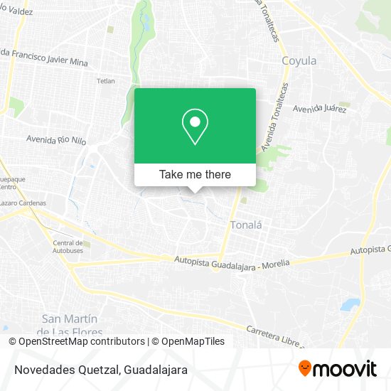 Mapa de Novedades Quetzal