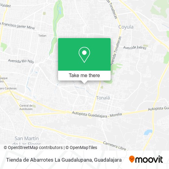 Mapa de Tienda de Abarrotes La Guadalupana