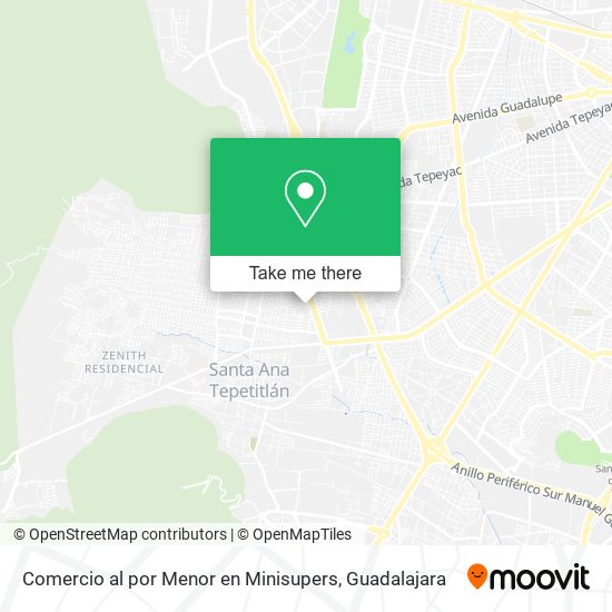 Mapa de Comercio al por Menor en Minisupers