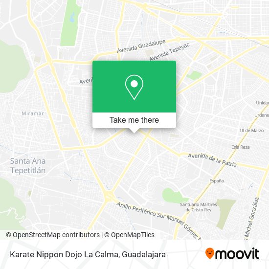 Mapa de Karate Nippon Dojo La Calma