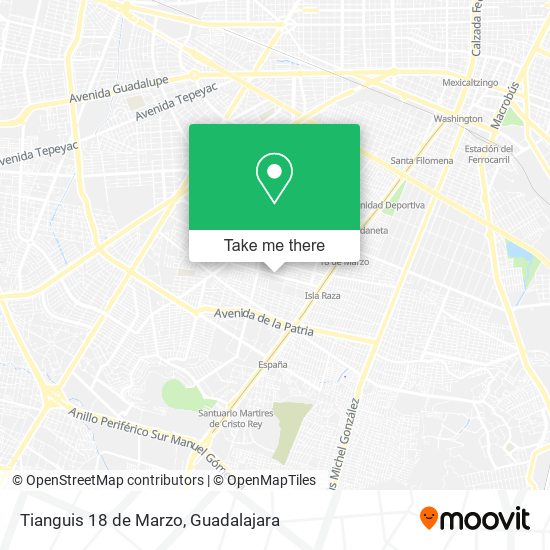Tianguis 18 de Marzo map