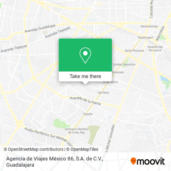 Agencia de Viajes México 86, S.A. de C.V. map