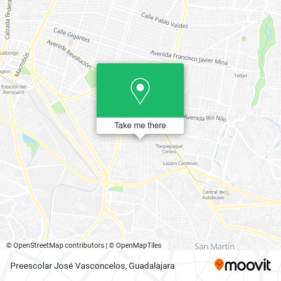 Preescolar José Vasconcelos map