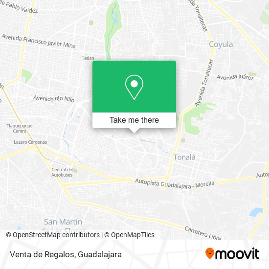 Venta de Regalos map