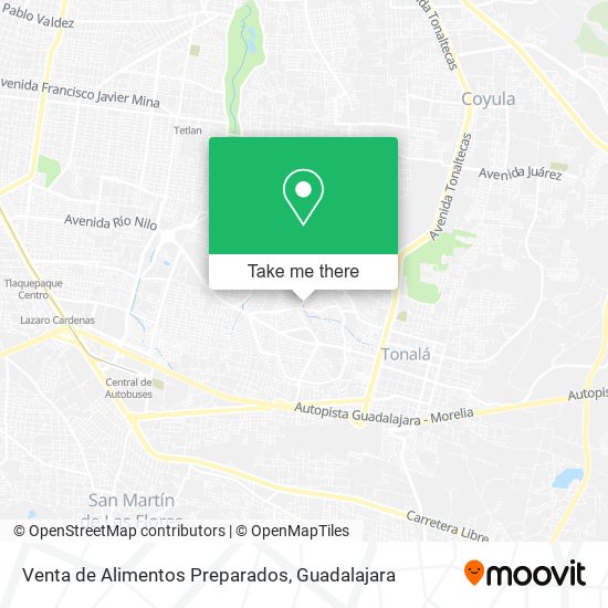 Venta de Alimentos Preparados map