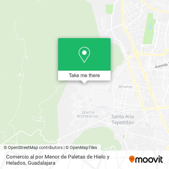 Comercio al por Menor de Paletas de Hielo y Helados map