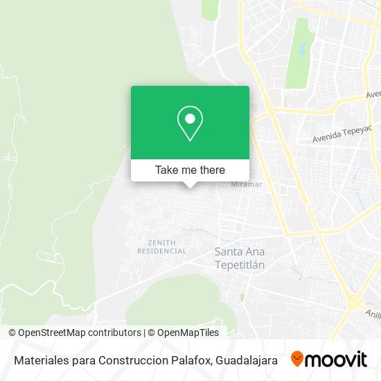 Mapa de Materiales para Construccion Palafox