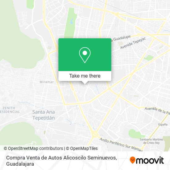 Mapa de Compra Venta de Autos Alicoscilo Seminuevos