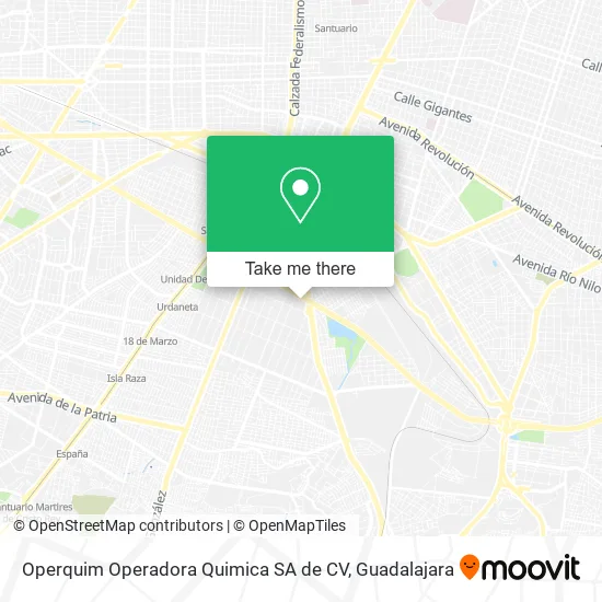 Mapa de Operquim Operadora Quimica SA de CV