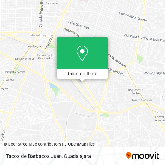 Mapa de Tacos de Barbacoa Juan