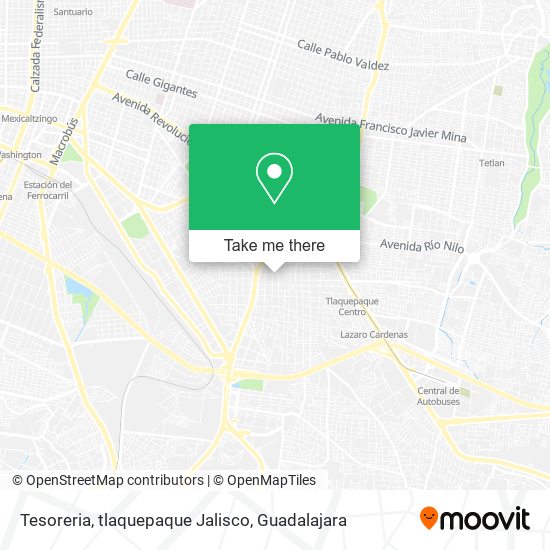 Mapa de Tesoreria, tlaquepaque Jalisco
