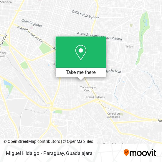 Mapa de Miguel Hidalgo - Paraguay