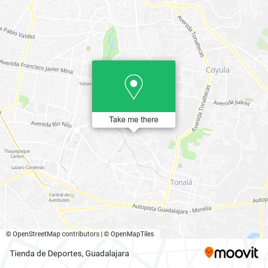 Mapa de Tienda de Deportes