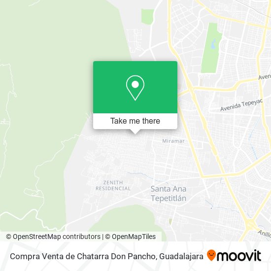 Mapa de Compra Venta de Chatarra Don Pancho