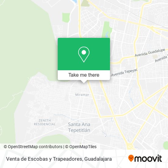 Mapa de Venta de Escobas y Trapeadores