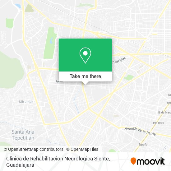 Clinica de Rehabilitacion Neurologica Siente map