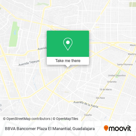 BBVA Bancomer Plaza El Manantial map