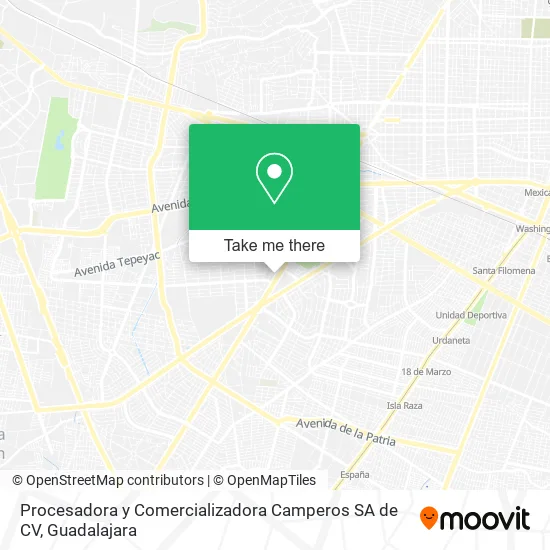 Mapa de Procesadora y Comercializadora Camperos SA de CV