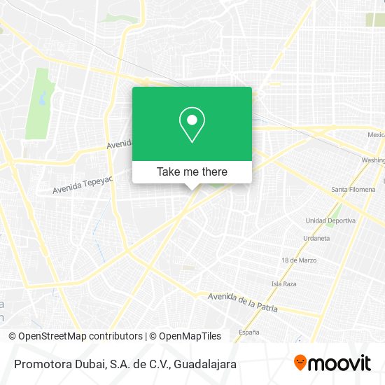 Mapa de Promotora Dubai, S.A. de C.V.