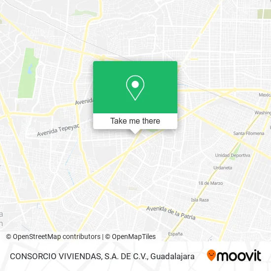 Mapa de CONSORCIO VIVIENDAS, S.A. DE C.V.