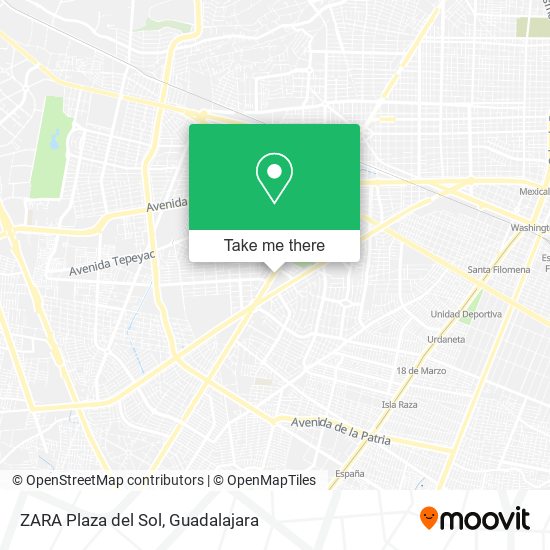 ZARA Plaza del Sol map