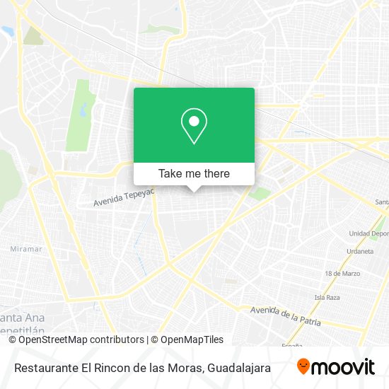 Restaurante El Rincon de las Moras map
