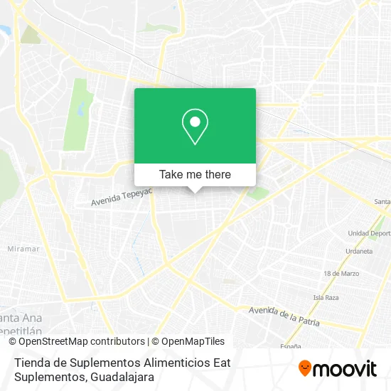 Tienda de Suplementos Alimenticios Eat Suplementos map