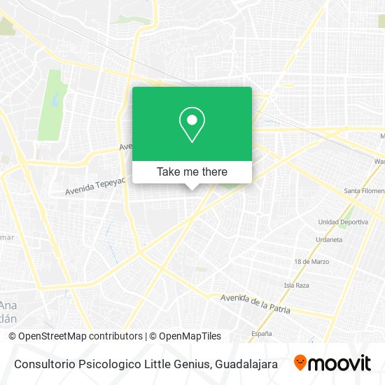 Consultorio Psicologico Little Genius map