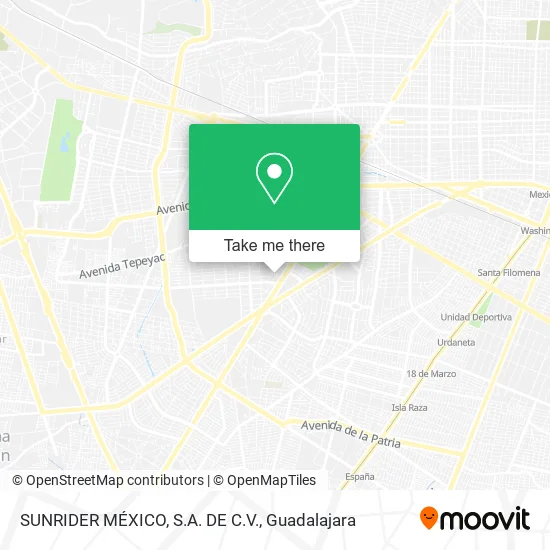 Mapa de SUNRIDER MÉXICO, S.A. DE C.V.