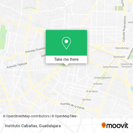 Instituto Cabañas map