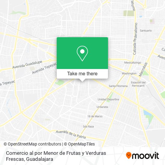 Comercio al por Menor de Frutas y Verduras Frescas map