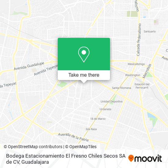 Bodega Estacionamiento El Fresno Chiles Secos SA de CV map
