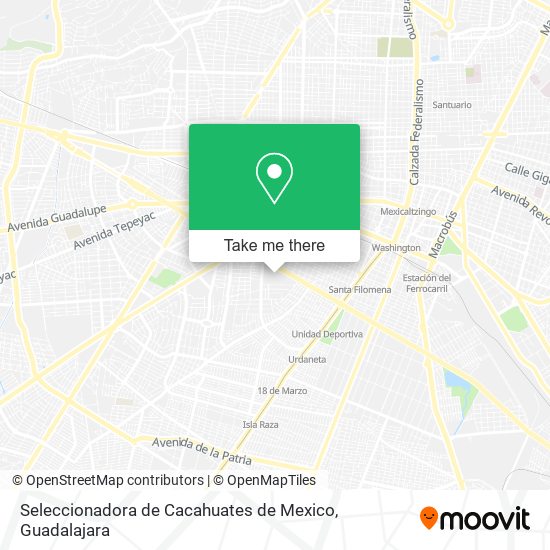 Seleccionadora de Cacahuates de Mexico map