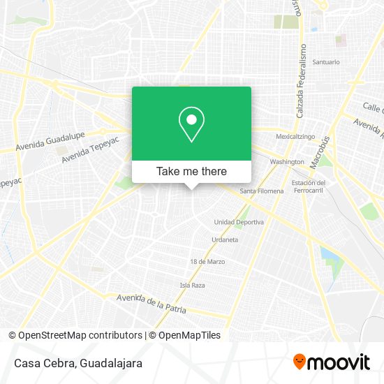 Mapa de Casa Cebra