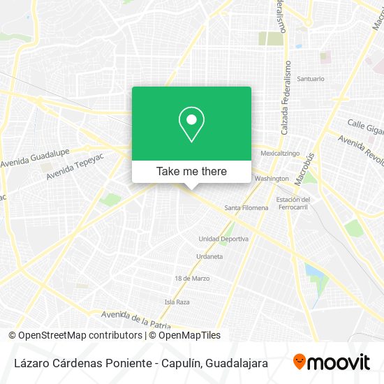 Lázaro Cárdenas Poniente - Capulín map