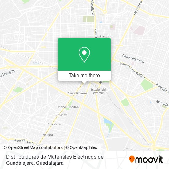 Mapa de Distribuidores de Materiales Electricos de Guadalajara